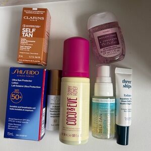 Mini Skincare - Tanners, sunscreen, moisturizer and sanitizer